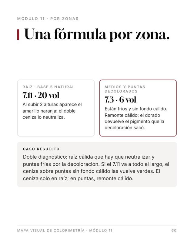 Lámina: una fórmula por zona